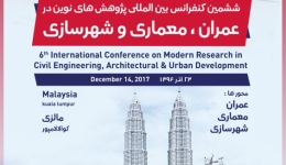 ششمین کنفرانس بین المللی پژوهش های نوین در عمران، معماری و شهرسازی 