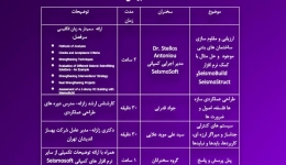 برنامه زمان بندی چهارمین همایش ملی طراحی عملکردی سازه ها، به همراه دانلود قسمتی از فایل ارائه