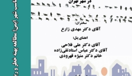 نشست «الگوی مناسب شهر ایمن، مطالعه پهنه خطر و ریسک مخاطرات طبیعی در تهران»