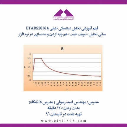 فیلم آموزشی تحلیل دینامیکی طیفی با ETABS 2016 (مبانی تحلیل ، تعریف طیف ، همپایه کردن و مدلسازی در نرم افزار)