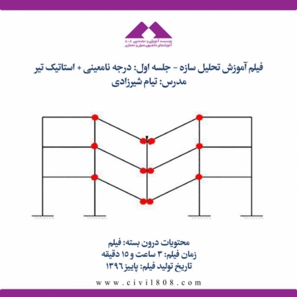 فیلم آموزش تحلیل سازه (ویژه آمادگی آزمون ارشد و دکتری عمران)- جلسه اول: درجه نامعینی + استاتیک تیر