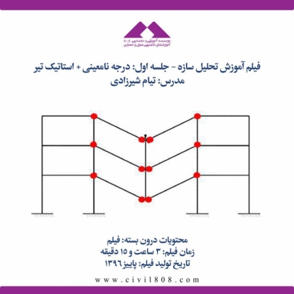 فیلم آموزش تحلیل سازه (ویژه آمادگی آزمون ارشد و دکتری عمران)- جلسه اول: درجه نامعینی + استاتیک تیر