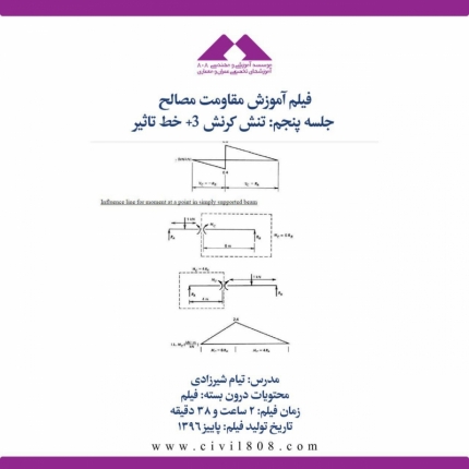 فیلم آموزش مقاومت مصالح (ویژه آمادگی آزمون ارشد و دکتری عمران)- جلسه پنجم: تنش کرنش ۳+ خط تاثیر