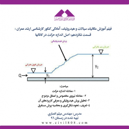 فيلم آموزش سيالات و هيدرولیک آمادگی کنکور ارشد عمران  قسمت شانزدهم: اصل اندازه حرکت در کانالها