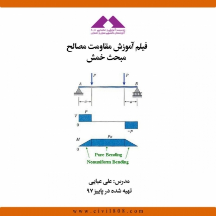 فیلم آموزش مقاومت مصالح؛ فصل چهارم: مبحث خمش