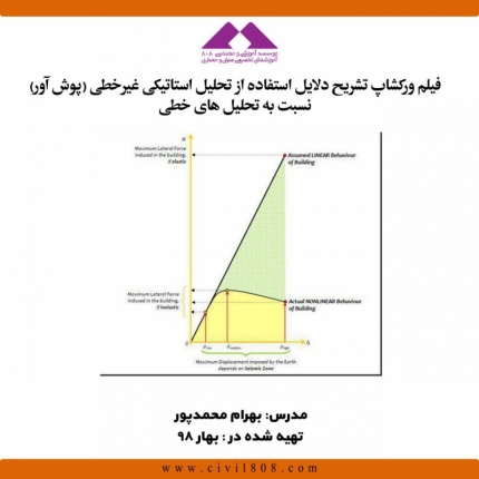 فیلم وبینار تشریح دلایل استفاده از تحلیل استاتیکی غیرخطی (پوش آور) نسبت به تحلیل های خطی