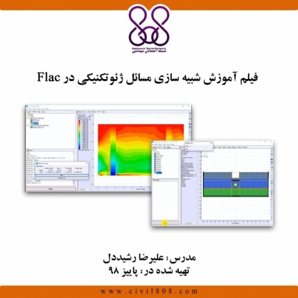 فیلم آموزش شبیه سازی مسائل ژئوتکنیکی در Flac